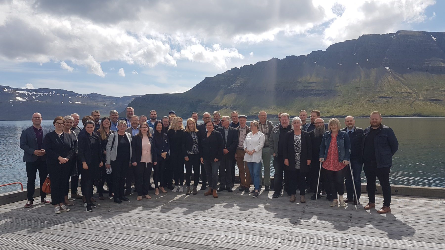 Fundarmenn á ársfundi Austurbrúar og aðalfundi SSA 23. júní 2020.