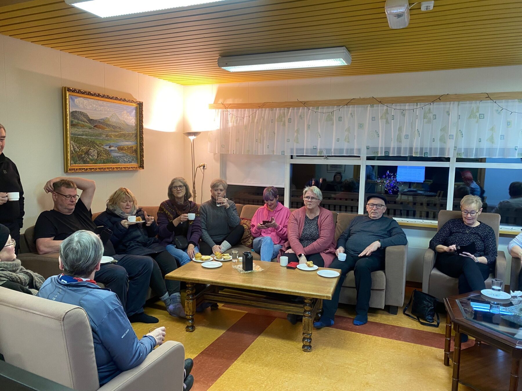 Íbúar hittast á Stöðvarfirði 15. jan 2024.
